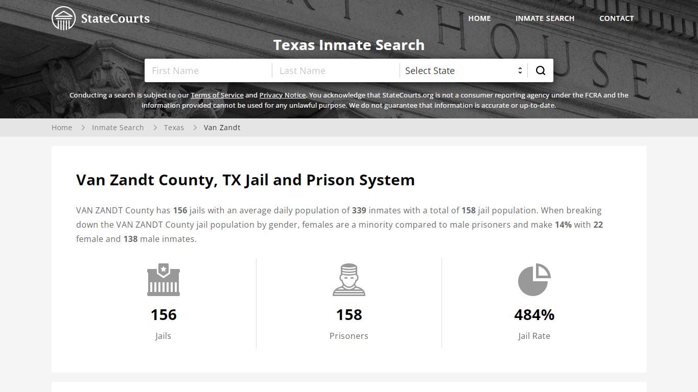 Van Zandt County, TX Inmate Search - StateCourts