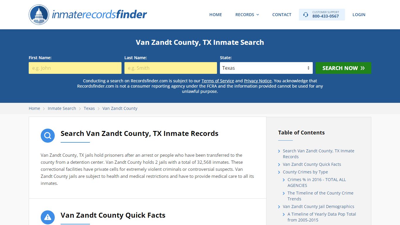 Van Zandt County, TX Inmate Lookup & Jail Records Online